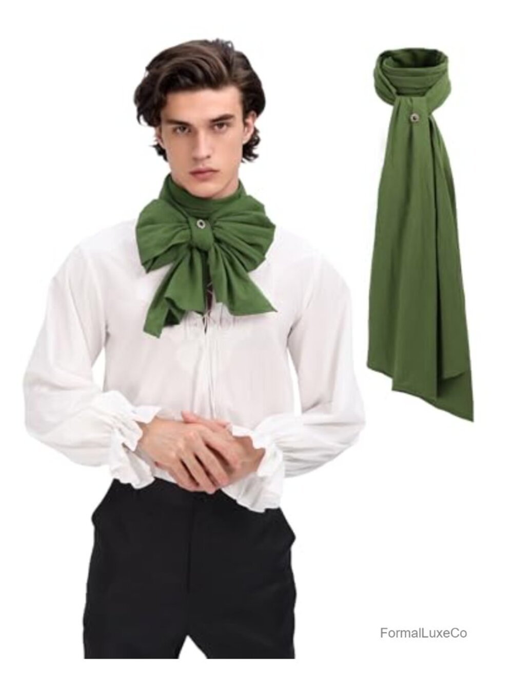 Renaissance Cravat Vintage Scarf Neck Wear Wedding Necktie Polyester